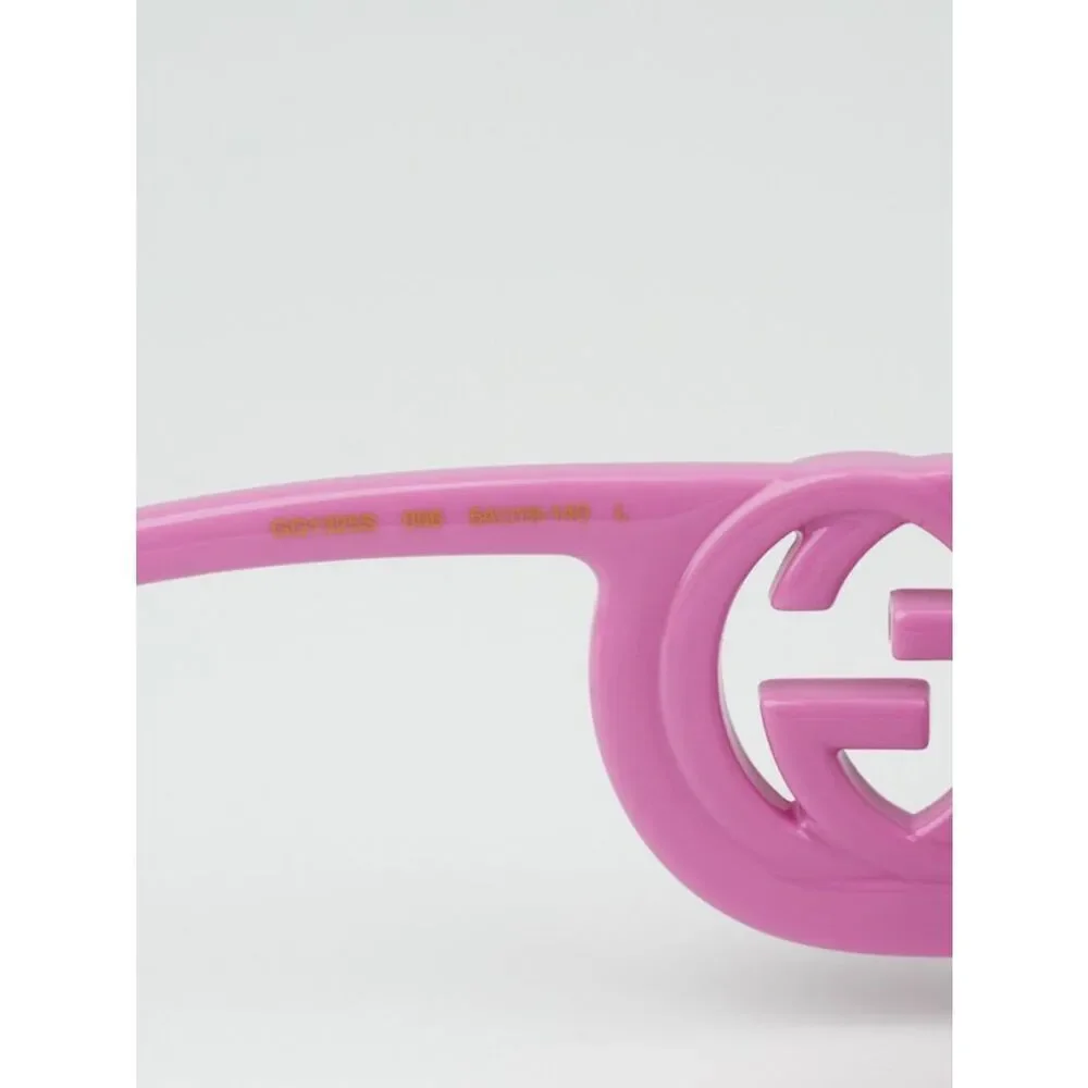 NEW Gucci GG1325S 006 Pink Grey Rectangle Unisex Sunglasses GG 1325S